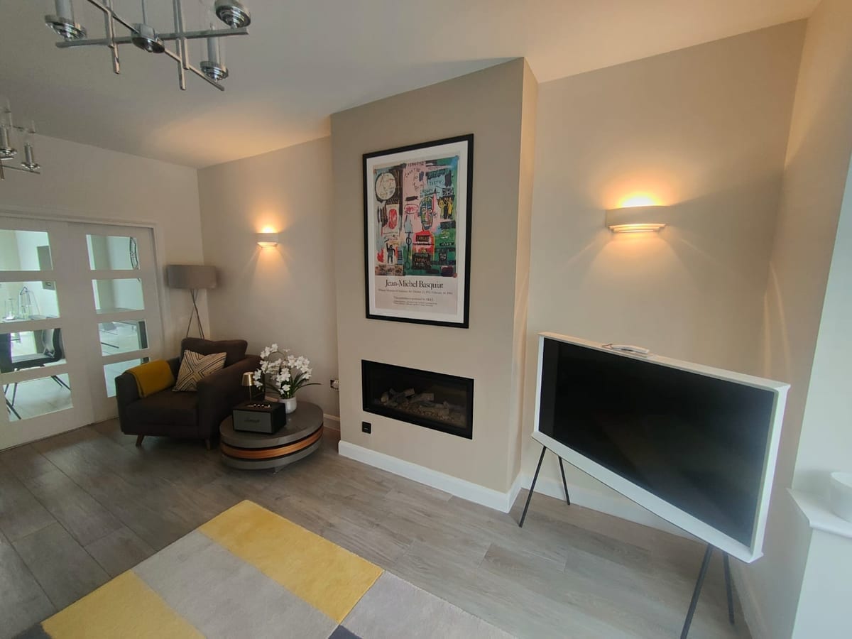 Finished living room after interior decorating